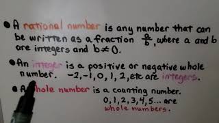 6th Grade Math 3.1b, Classifying Rational Numbers