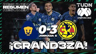 Resumen y goles | Pumas 0-3 América | Liga Mx Apertura 22 -J8 | TUDN