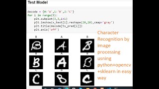 Character Recognition using python | Handwritten character recognition using opencv and sklearn