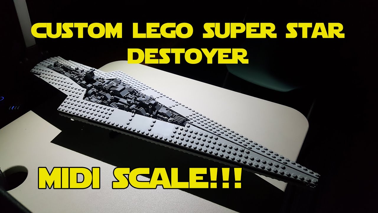 CUSTOM LEGO Midi Scale Super Star Destroyer - YouTube