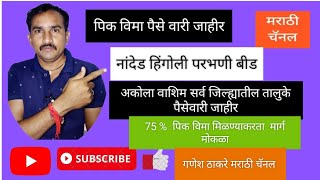 l या जिल्ह्याची अंतिम पैसेवारी l 75 टक्के पिक विमा मिळण्यासाठी पैसेवारी महत्त्वाची l pik vima 2022 l