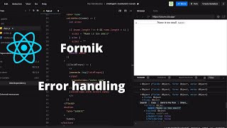 React js Formik : Error Handeling