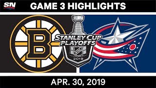 NHL Highlights | Bruins vs. Blue Jackets, Game 3 - April 30, 2019