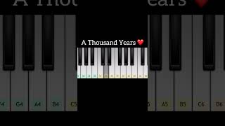 A Thousand Years-Christina Perri |Easy Piano Tutorial #shorts #youtubeshorts #shortsvideo #trending