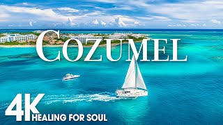 COZUMEL NATURE in 4K UHD Drone Film + Relaxing Piano Music for Stress Relief, Sleep, Spa, Yoga, Cafe