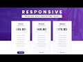Responsive Pricing Table Using Only HTML & CSS | Build A Price Comparison | DesignTorch