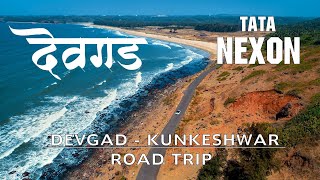 Devgad Beach Drone Shots | TATA NEXON ROAD TRIP | Devgad Diaries #2 | Kunkeshwar Devgad Coastal Road