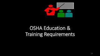 OSHA Education and Training Requirements