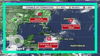 Tracking the tropics: Latest on Grace, Fred, Henri