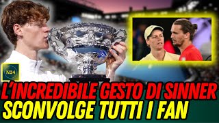 🟥L'INCREDIBILE GESTO DI SINNER CHE HA SCONVOLTO TUTTO IL MONDO DELLO SPORT! FINALE AUSTRALIAN OPEN!