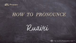 How to Pronounce Ruairi (Real Life Examples!)