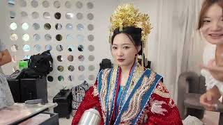 中式婚礼太太美了#化妆vlog #试妆花絮 #中式新娘造型 #汉服妆造