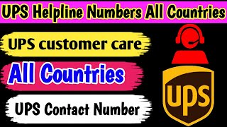 Ups customer care number | UPS helpline number | Ups contact number