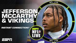 Will the Vikings see an INSTANT CONNECTION between Justin Jefferson & J.J. McCarthy? 🏈 | NFL Live