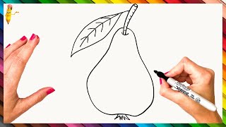 How To Draw A Pear Step By Step 🍐 Pear Drawing Easy