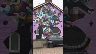 Beast mode🐰🦊🦉 by I AM EELCO - Tilburg, The Netherlands. #streetart #mural #shorts #graffiti