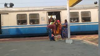 trains MMTS crossing at Borabanda Railway station 08-03-2023 .