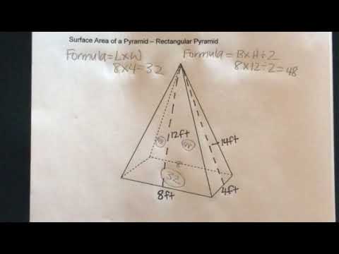 How to find the Surface Area of a Rectangular Pyramid How to find the Surface Area of a Rectangular Pyramid