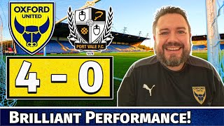 Oxford United 4-0 Port Vale | Match Review and Player Ratings | 😀FINALLY!!! A GREAT PERFORMANCE.🥳