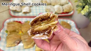 Meringue Shell Cookies | Amazing Shell Cookie Recipe #shellcookie #meringuecooki