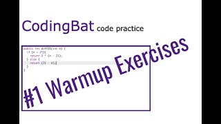 CodingBat Java | Warmup 1 Walkthrough | #1