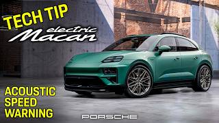 How To Turn Off Acoustic Speed Warning - Porsche Macan Electric