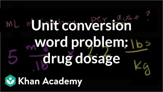 Unit conversion word problem: drug dosage | Introduction to algebra | Algebra I | Khan Academy