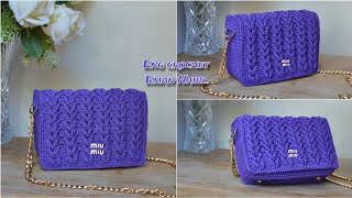 Crochet miu miu mini bag | new design crochet bag | crochet cornflower woven cotton bag