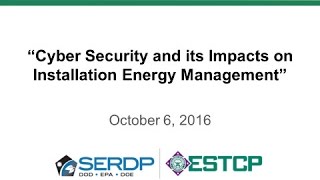 "Cybersecurity and its Impacts on Installation Energy Management" Webinar