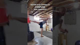 Martial Arts Combos to Confuse your Opponent! #taekwondo #karate #muaythai #kickboxing #mma #shorts