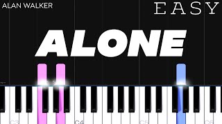 Alan Walker Alone EASY Piano Tutorial