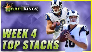DRAFTKINGS WEEK 4 TOP STACKS: NFL DFS PICKS