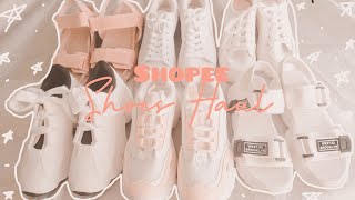 affordable shopee shoes haul (for as low as 199 pesos) + try-on and review