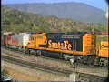 tehachapi ** 499th youtube video ** 1990 santa fe new superfleet paint on sdfp45 106