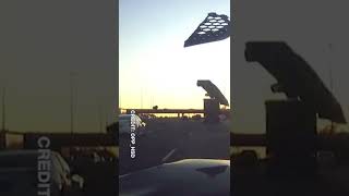 Video shows flying wheel crashing into car on Ontario highway