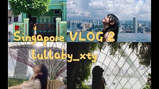 ［谢天依］新加坡VLOG 2｜如切｜滨海湾花园｜印度菜好吃｜金沙酒店｜无边泳池太热啦