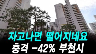 자고나면 떨어지네요 충격 -42% 부천시