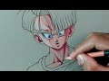 speed drawing mirai trunks dragon ball z dias art