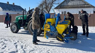 Перший зимній запуск сівалки! Виставлення норми висіву!