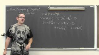 Implicit Differentiation 3 Examples Calculus 1 AB