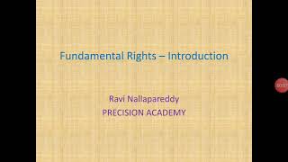 Fundamental Rights 1(ప్రాధమిక హక్కులు)