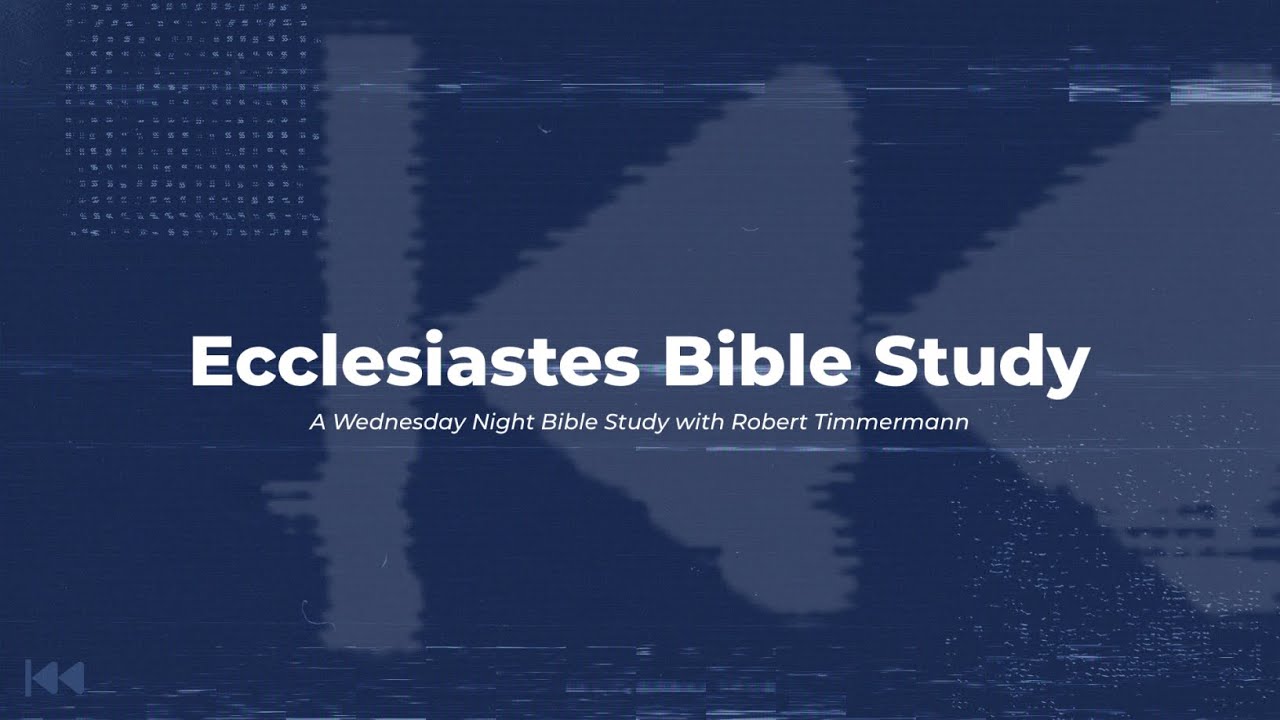 Ecclesiastes Bible Study - Ep 1 - YouTube