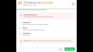 Update Remote Access V18