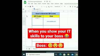 Generate QR Codes for free | Spreadsheet |Excel for Beginners #Shorts