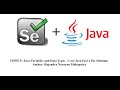 Java Variables and Data Types |  Core Java Part 3 For Selenium