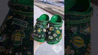 Nilla Allin’s custom Green Bay Packers Crocs! 💚✨💛| Football Crocs🏈 #customcrocs #crocs SUBSCRIBE