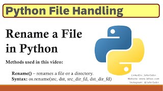 Rename a File or a Folder in Python using os.rename Command