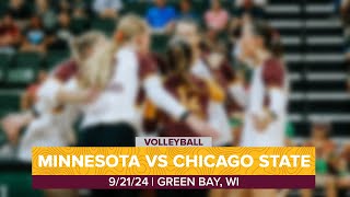 Full Game: Gopher Volleyball vs Chicago State | 9/21/24