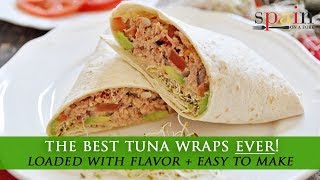 Spanish Tuna Wraps With Avocado and Creamy Garlic Sauce