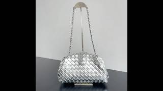 BV Small Lauren 1980 Clutch Silver #clutch #clutches #designerbags #luxurybag #leatherbag #shorts